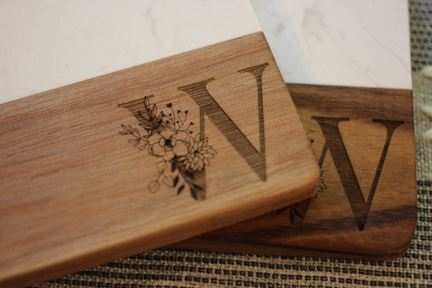 Floral Letter Coaster Set (2)